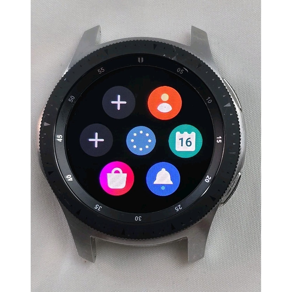 Samsung Galaxy Watch SM-R800 Smartwatch 46mm Stainless Steel - Black No Band - Picture 9 of 14